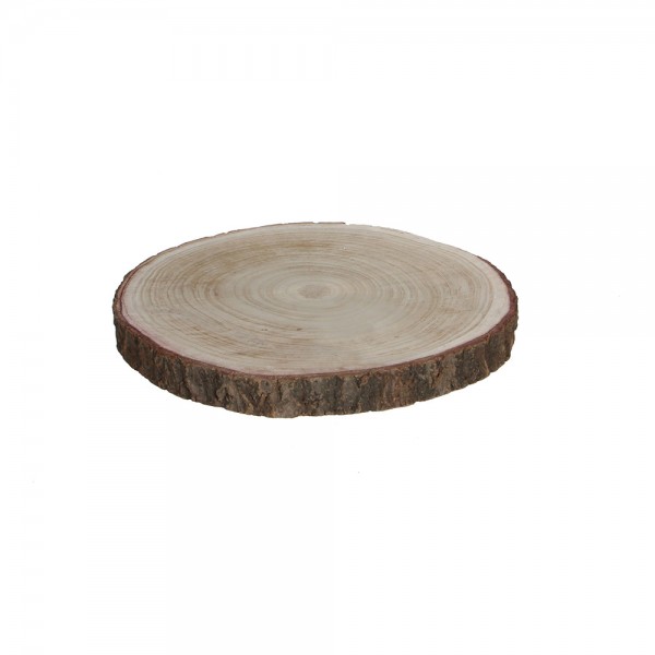 Base decorativa tronco de madera ø30 x 3 cm