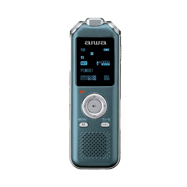 Aiwa dvr-m700 azul / grabadora de voz digital 16gb